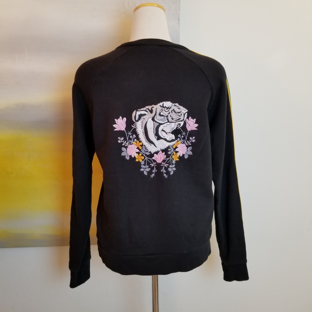 Golden by Tna crewneck tiger embroidered sweater S - Picture 3 of 5